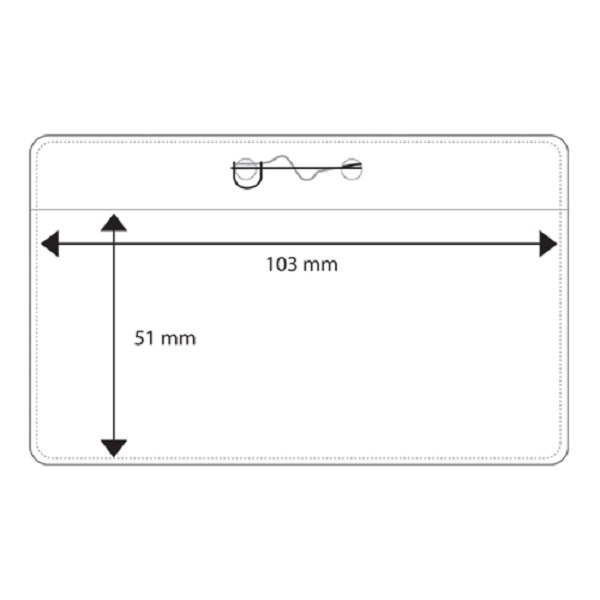 Plastficka horisontell, 103 x 51 mm <br> Art.nr 17523-5430F