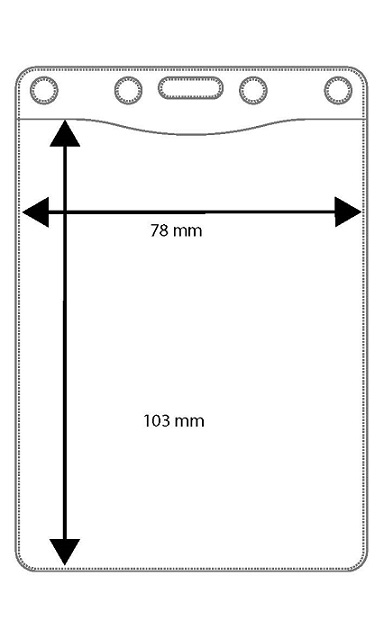 Plastficka vertikal 78 x 103 mm. Art.nr: 17923-1000