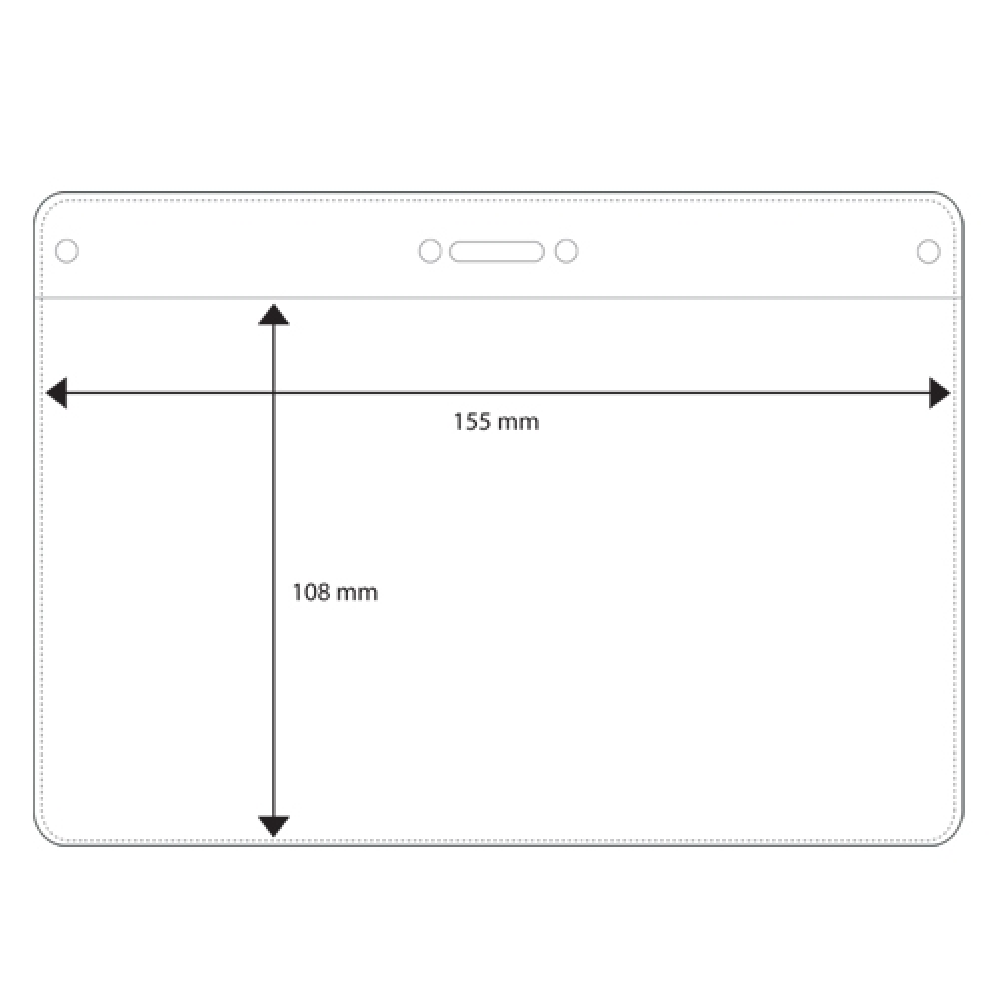 Plastficka horisontell, 155x108 mm <br> A6, kraftig <br> Art.nr 71123-2000