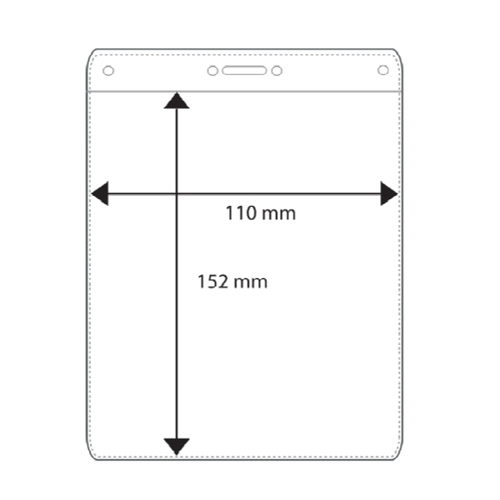 Plastficka vertikal, 110x152 mm, A6 <br> ART.NR 71123-5000
