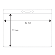 Plastficka horisontell, 93 x 59 mm <br> Art.nr 18523-0000