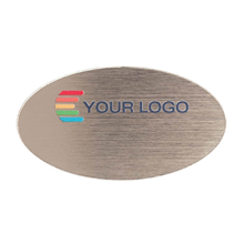 Namnbricka, Plast, Plastic Basic, oval, 62x32 mm